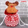 Christmas Gift Candy Bag Gift Bag, Christmas Daily Necessities Props, Santa Claus Golden Velvet Backpack Bag
