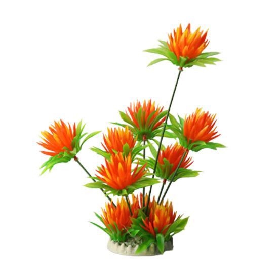 

Искусственные растения лотоса, красочные террасы для аквариума, не выцветают, не загрязняют окружающую среду, реалистичные, легко чистятся, украшения для аквариума оранжевый