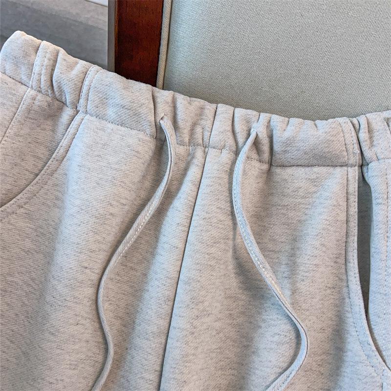 Extra Large Plus Size Women's High Waist Winter Casual Pants with Velvet, Loose Fit, 5137
