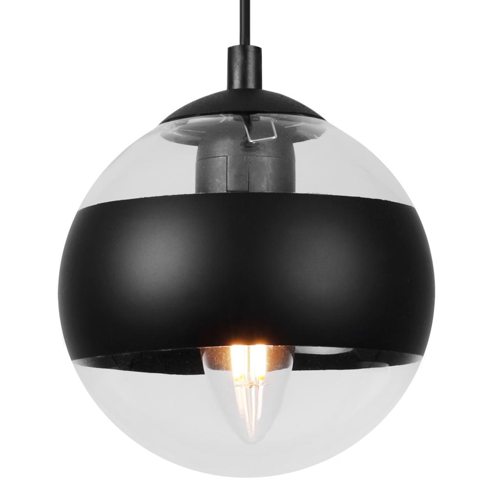 Toledo Spider Hanging Lamp Black 3-Flat Black Lampshade E14