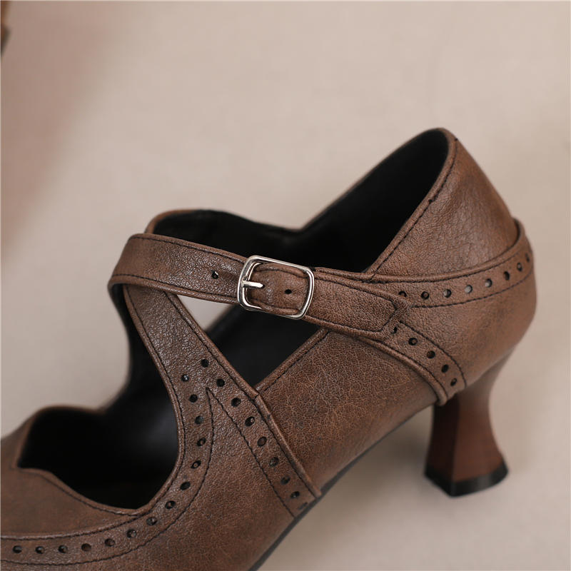 Women's High-heeled Single Shoes Spring and Summer New Large-size Casual Shallow-mouth Low-top Shoes