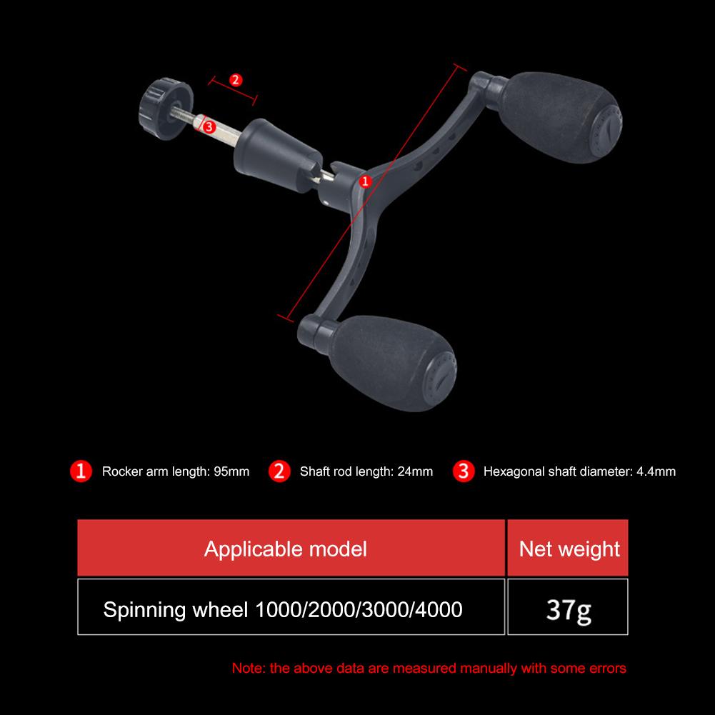 Aluminum Alloy Fishing Reel Double Handle Grip Rocker Arm Spinning Wheel Handlebars Modified Fishing Tackle Accessories