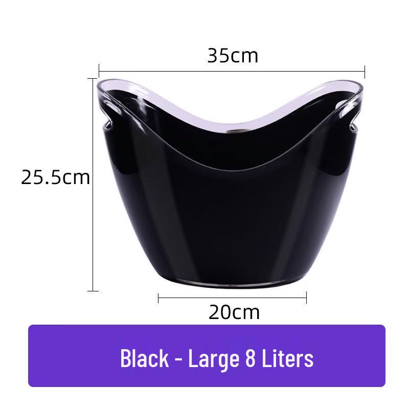 ZISIZ Acrylic Ice Bucket with Handle