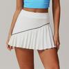 Womens Sport Skort With Double Pockets Quick-Dry Pleated Running Gym Tennis Yoga Skirt