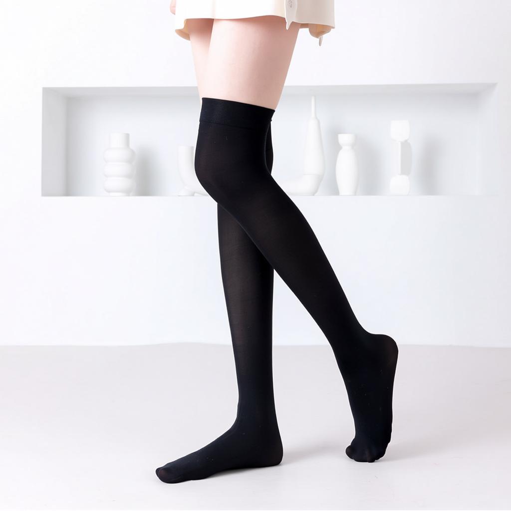 Velvet calf socks women's thin pressure socks women's spring, summer and autumn thin jk socks medium and high knee socks ins tide