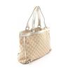 Used GUCCI Abbey GG Canvas Tote Bag 170004 Canvas Leather Beige Silver Used Women