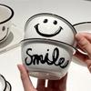 Clearance, Smiley Tableware, Household Ceramic Rice Bowl, Soup Noodle Bowl For One Person, Cute Dish Set
