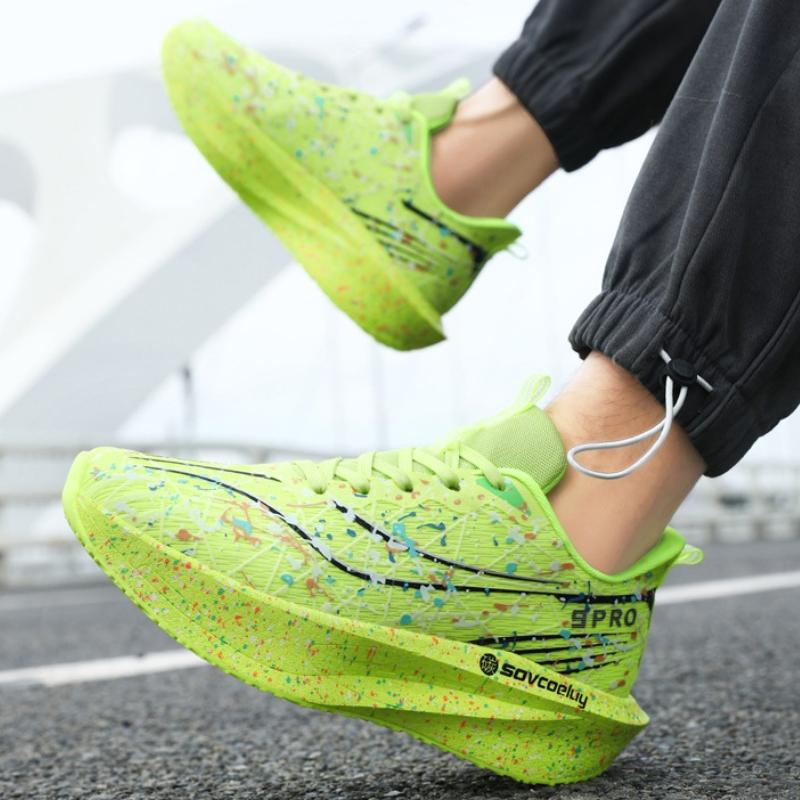Mote Snøresko Løpesko Menn Kvinner Demping Joggesko Trening Sportssko Sklisikre Tykksålede Trenere Pustende
