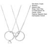 Yousheng 1 Pair Couple Matching Necklaces Electroplated Alloy Magnetic Heart And Ring Shape Pendant Adjustable Romantic Love Husband Wife Pairing