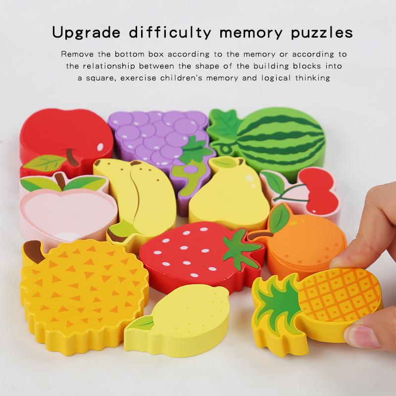 Baby Wooden Jigsaw Puzzle Creative 3D Iron Box Puzzle for Children's Intelligence Development Early Educational Toy for Children