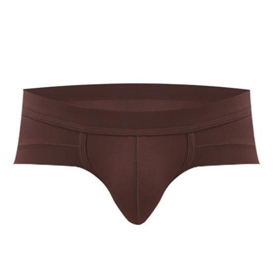U Convex Lift Hip Men Underpants Stretchy Low Waist Solid Color Boxer Briefs
