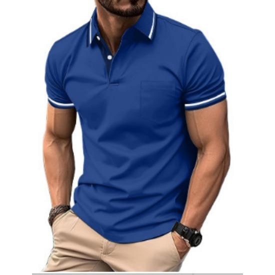 Pánské polo tričko s krátkým rukávem 3D digitální tisk Business Casual knoflíkové polo tričko
