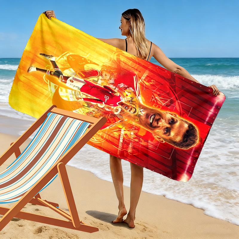 Serviette de plage Héritage de CR7 Serviette de plage pour photos de vacances Plage bord de mer Serviette de bain séchage rapide Serviette pour piscine extérieure Serviettes de voyage et de vacances Confort