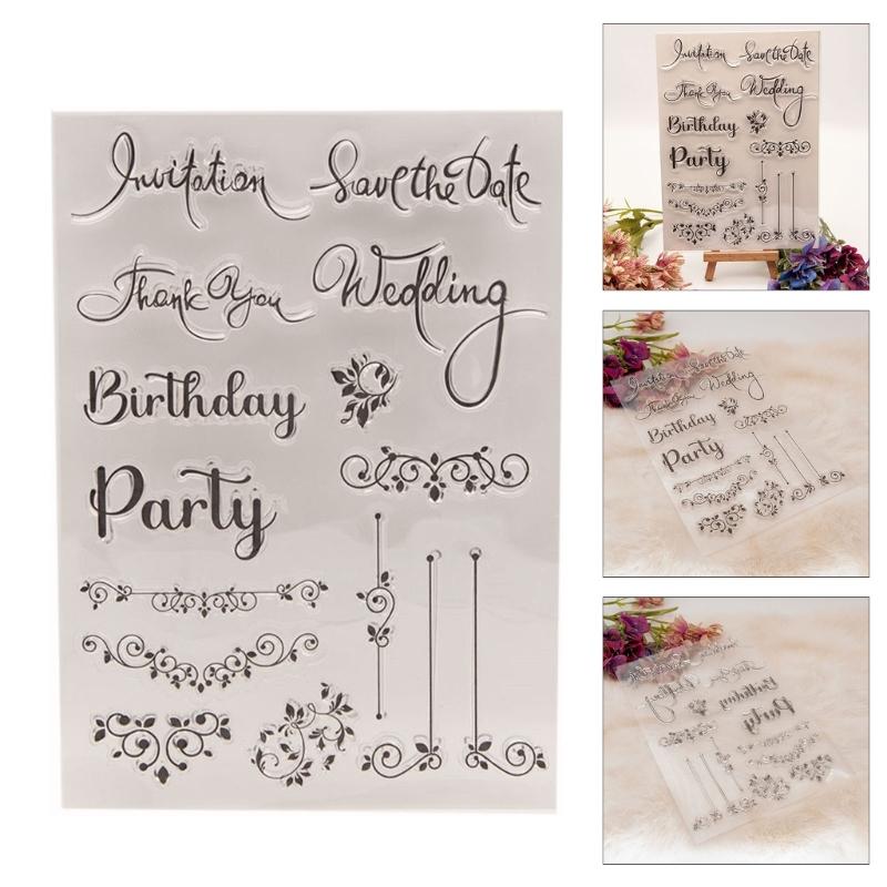 Transparent Silicone Stamp Wedding Clear Stamp Scrapbooking Supplies for Journal Photo Album Card Making Decorations