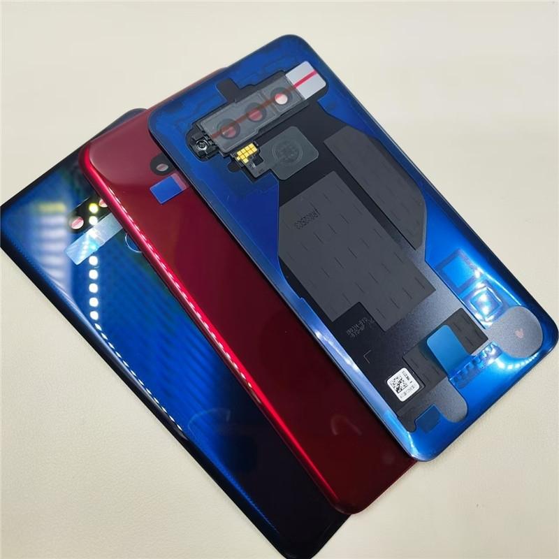Battery Back Cover For LG G8 ThinQ 3 Holes Glass Rear Housing Back With Camera Frame + Fingerprint