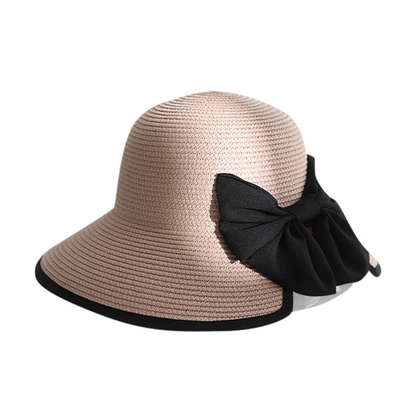 

1pc Women Sun Hat Big Bow Wide Brim Floppy Summer Hats for Women Beach Panama Straw Hat Sun Protection Visor Femme Cap рожевий