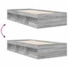 Bed Frame with Storage Space Grey Sonoma 80 x 200 cm Engineered Wood