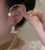 Chic Women's Zirconia Pearl Ear Cuffs - Handmade, No Piercing Needed, Luxury Niche Earrings