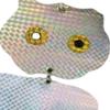 Reflective Owl Shaped Bird Deterrence With Reflective Pendent Easy Install Outdoor Decoration Weatherproof