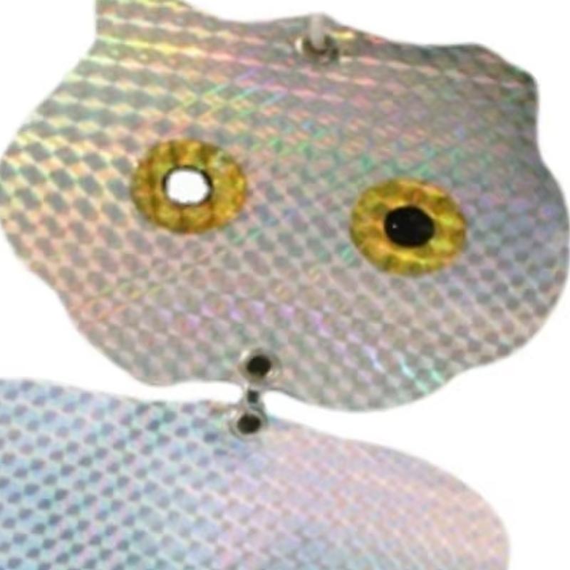 Reflective Owl Shaped Bird Deterrence With Reflective Pendent Easy Install Outdoor Decoration Weatherproof