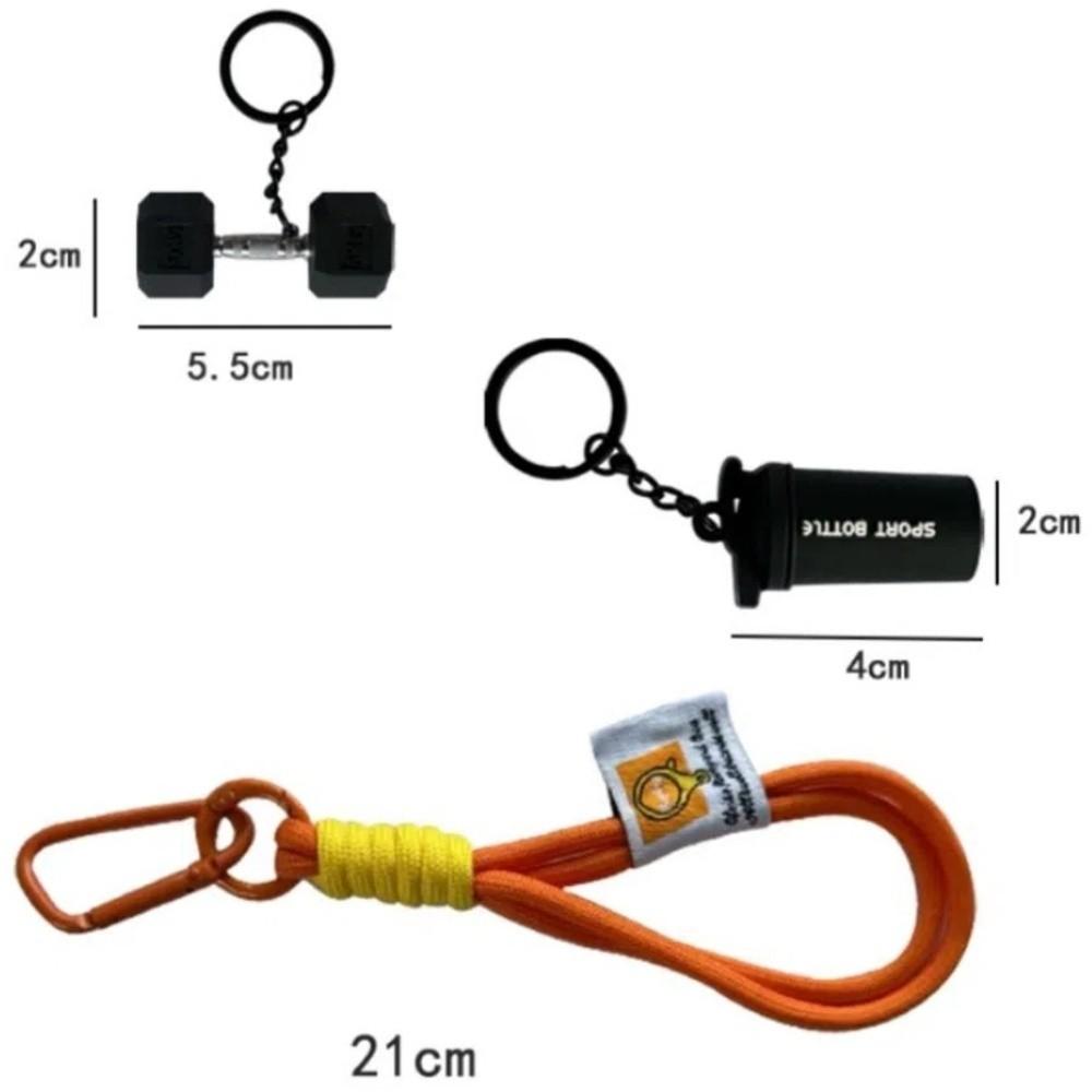 Dopamine Simulation Dumbbells Keyring Detachable Fitness Series Pendant  Bodybuilder