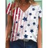 Large Size Floral Print V-neck Short Sleeved T-shirt Women Summer 3d Tees