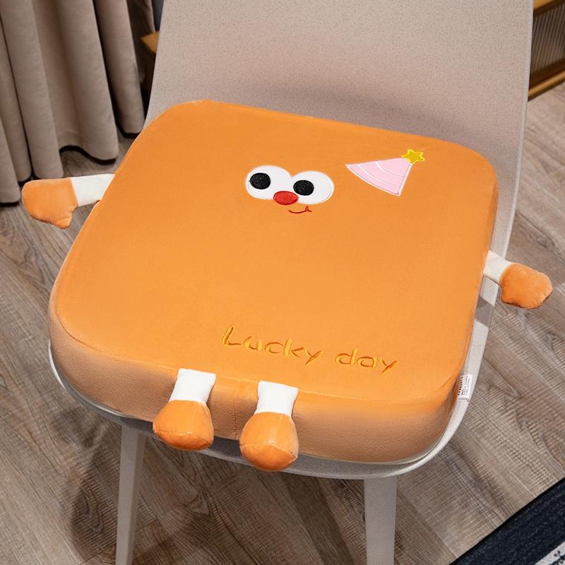 

Подушка цвета дофамина для спинки стула, офисный стул для сидячего образа жизни, толстая пукающая подушка для сиденья, плюшевое украшение для комнаты 40cmX40cmX8cm оранжевый