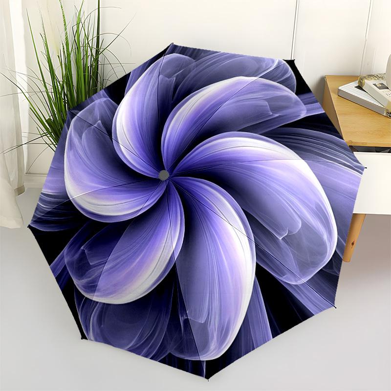 

1pc Floral Pattern Umbrella Portable Folding Umbrella Durable Iron Frame, Suitable for All Seasons Home Travel Outdoor yy260319033