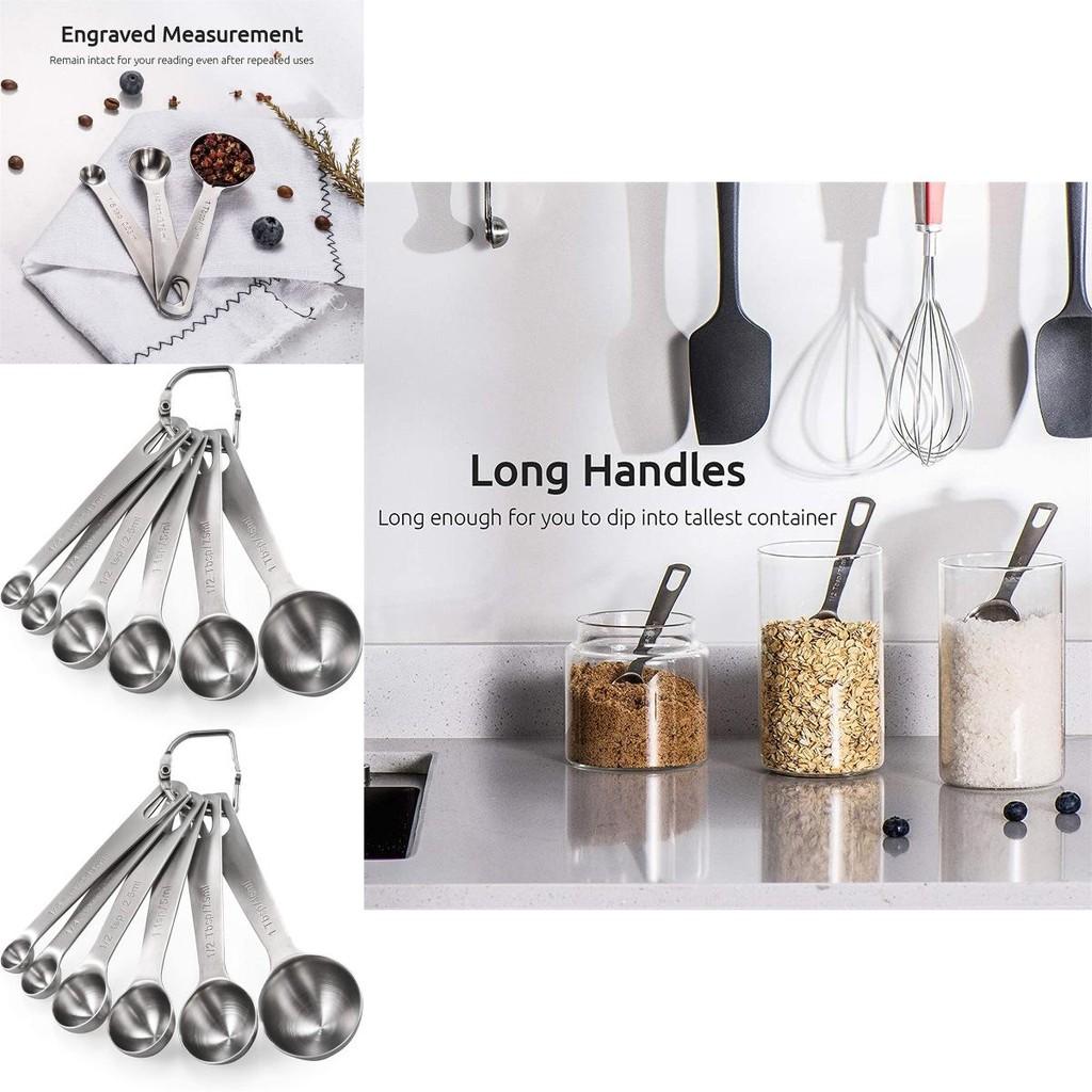 Inovativní ocelová sada nerezových odměrek s přesnou stupnicí pro pečení a kulinářské použití