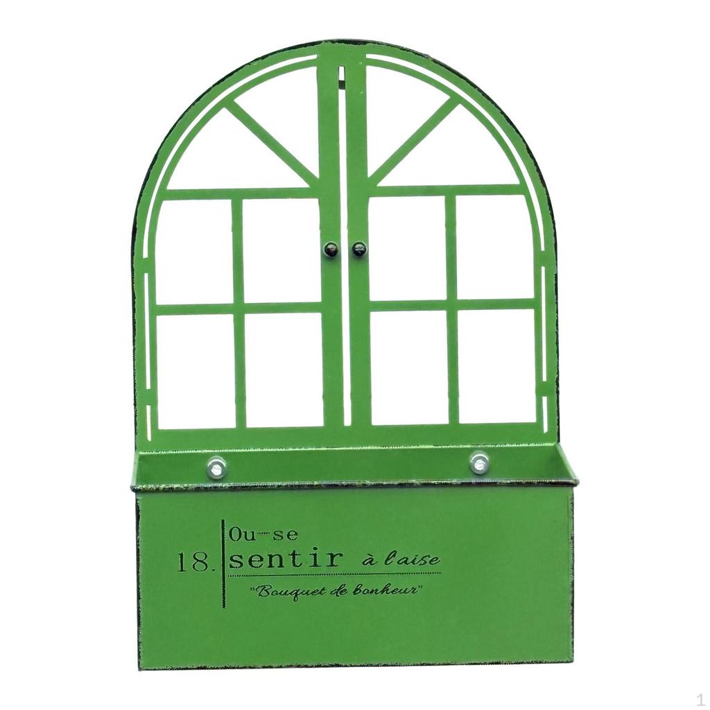 Wandmontierter Pflanzkasten Gartendekoration Rustikal Praktisches Metallornament Robuster Pflanztopf Hängende Blume