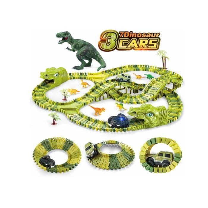 Juguetes - Juego de Pistas de Dinosaurios - 260 Piezas - 7 Dinosaurios - Regalo Educativo
