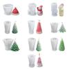 Luoye Christmas Tree 3D Candle Soap Mould DIY Candle Epoxy Mold Handmade Candles Aroma Wax Soap Molds for Decoration