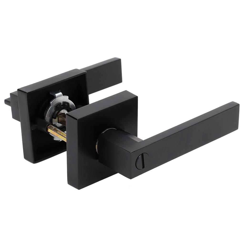 Türhebel, Zinklegierung, Messing, robust, schwarz, moderner Look, Türgriff für den Innenbereich, für Durchgang, Schrank, Flur