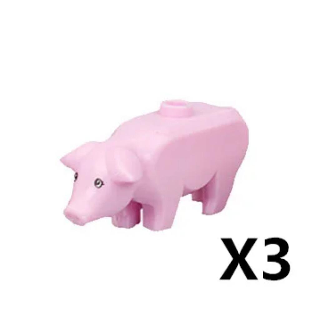 MOC ZOO Farma Zvířat Stavební Kostky Sova Ještěrka Chobotnice Veverka Prase Pes Kuře Kočka Holub Myš Vlk Králík Mini DIY Kostka K060