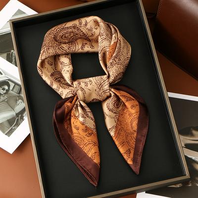 67*67cm Paisley Satin Seide Quadratischer Schal Damenmode Halstuch Hals Kopf/Haar Schals Bandana Taschentuch Bedrucktes Kopftuch