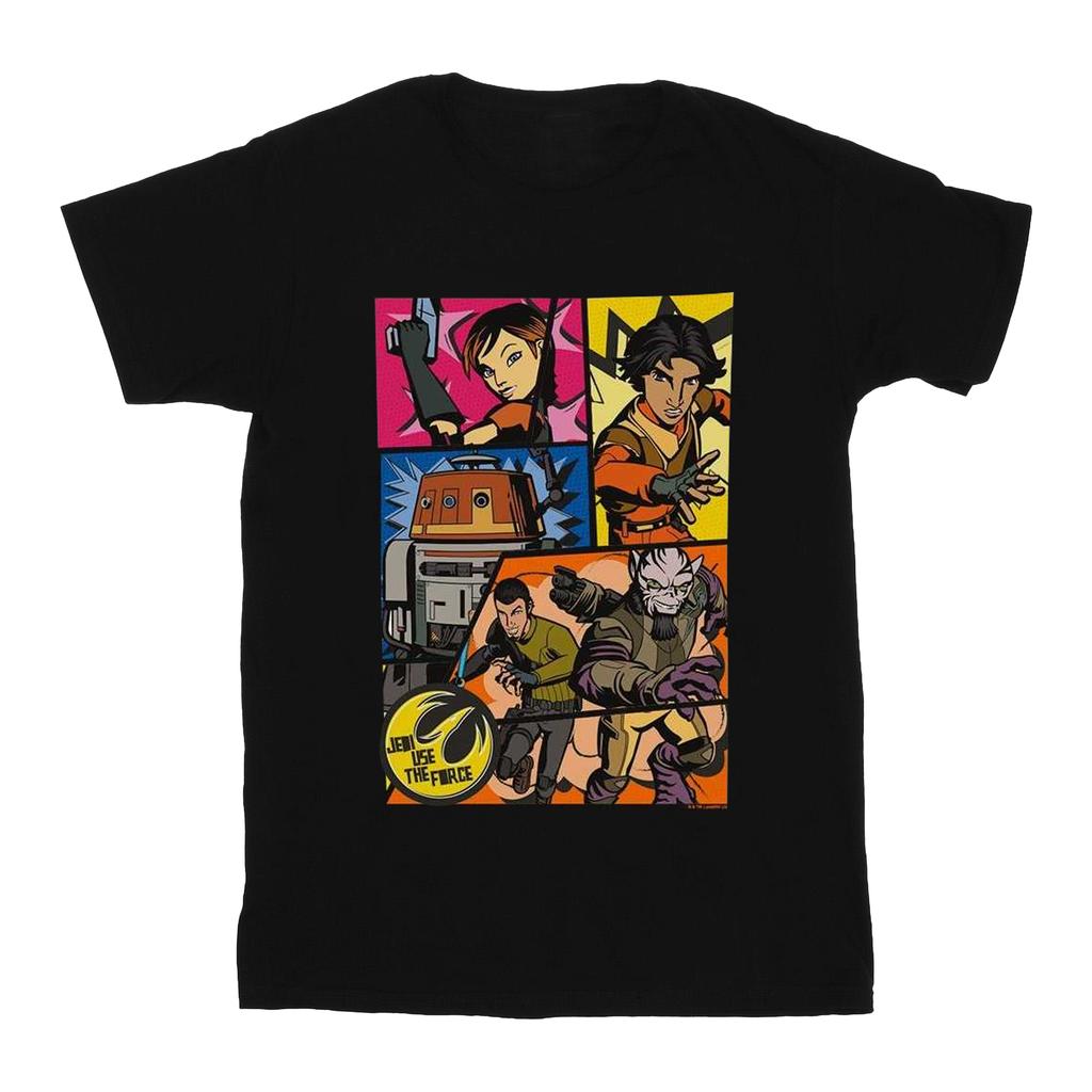 STAR WARS Boys Rebels Comic Strip T-Shirt