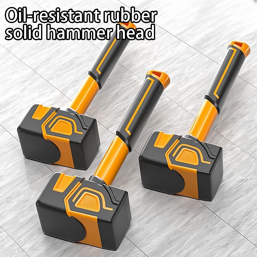 Multifunctional Rubber Hammer Tile Soft Rubber Percussion Hammer Square Hammer Construction Worker Professional Hand Tool