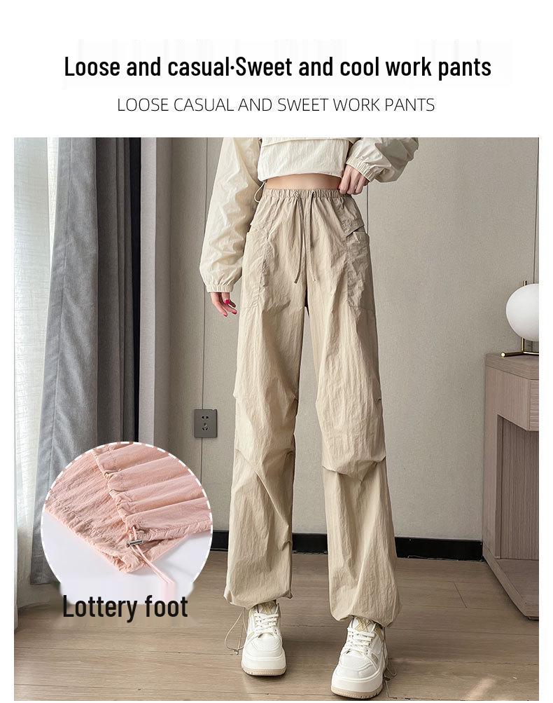 Women's Summer 2024 Running Sportswear Set: Outdoor Hiking Windbreaker & Cargo Pants
