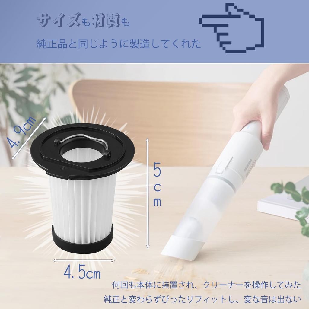 RUICH CFT51 Exhaust Filter for Iris Ohyama Handheld Vacuum Cleaners Pack of Compatible with and (Compatible, 4) - HCD-21, HCD-B1, HCD-22M, HCD-B2M