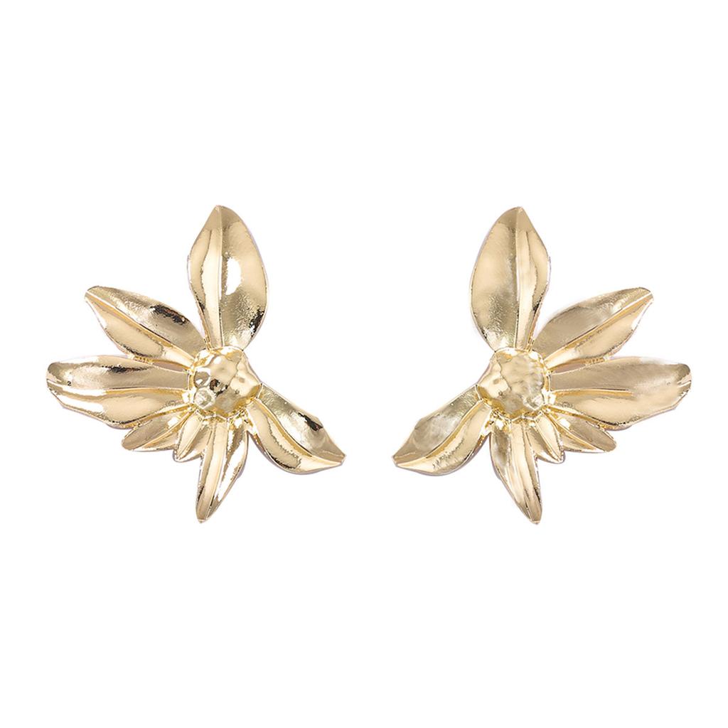 Elegant Temperament Light Luxury Fashion Exquisite Alloy Flower Earrings Simple Versatile Personality Women's Earrings