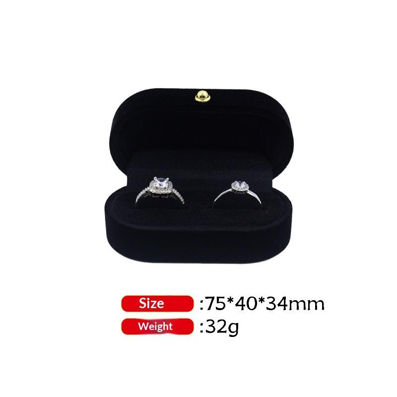 1 Pcs Felt Ring Box Mini Portable Ear Stud Jewelry Box Wedding Ring Pair Box Jewelry Storage Box