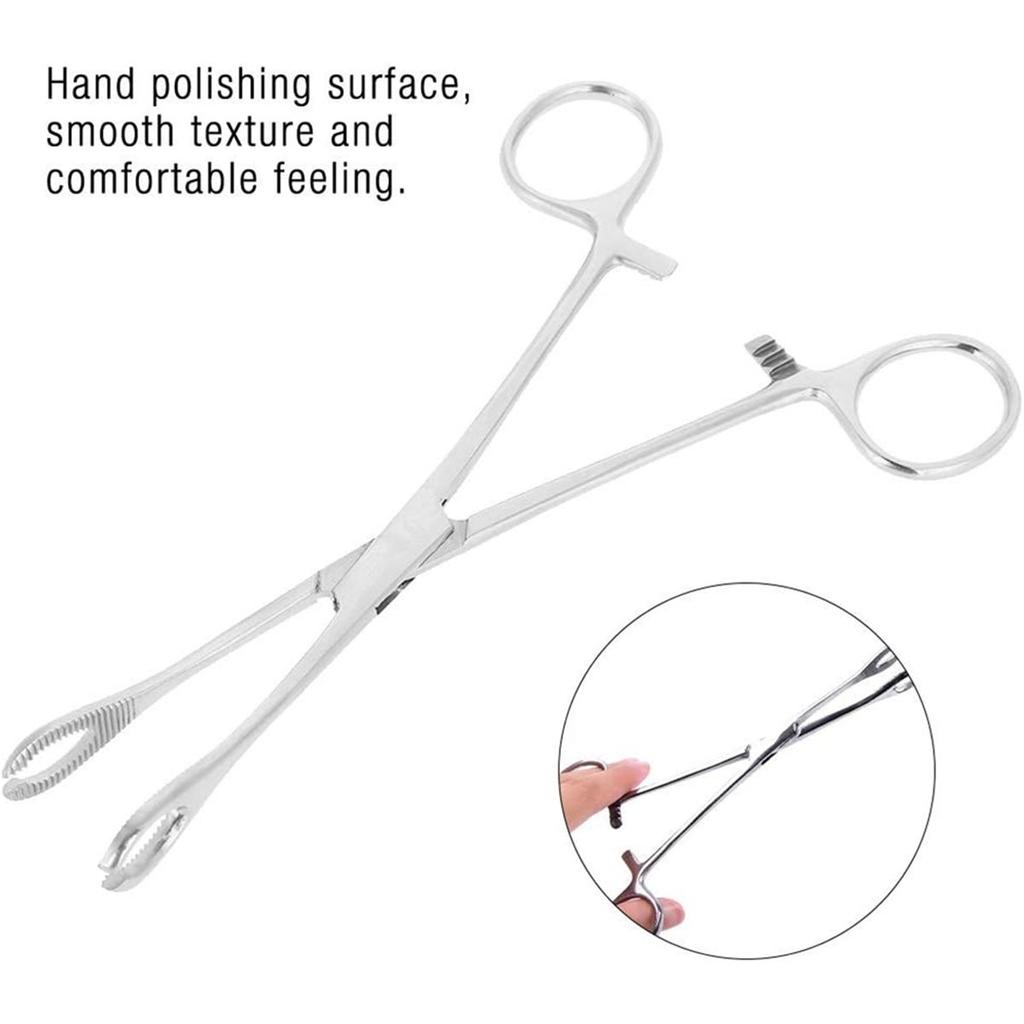 1pc Stainless Steel Body Jewelry Piercing Pliers Sponge Forceps Clamp Ear Lip Navel Nose Tongue Septum Piercing Tool