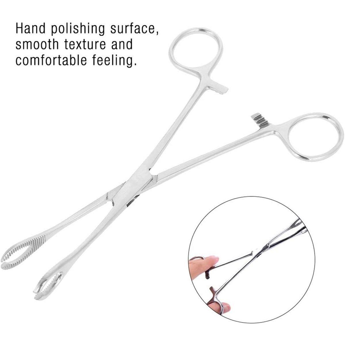 

1pc Stainless Steel Body Jewelry Piercing Pliers Sponge Forceps Clamp Ear Lip Navel Nose Tongue Septum Piercing Tool China Mainland