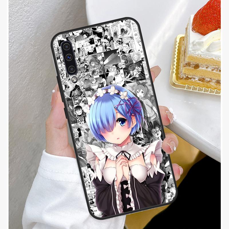 Re Zero Rem Hülle für Samsung A12 A32 A42 A52 A72 A52S A03S A21S A11 A31 A51 A71 A10 A50 A70 Vollständige Abdeckung