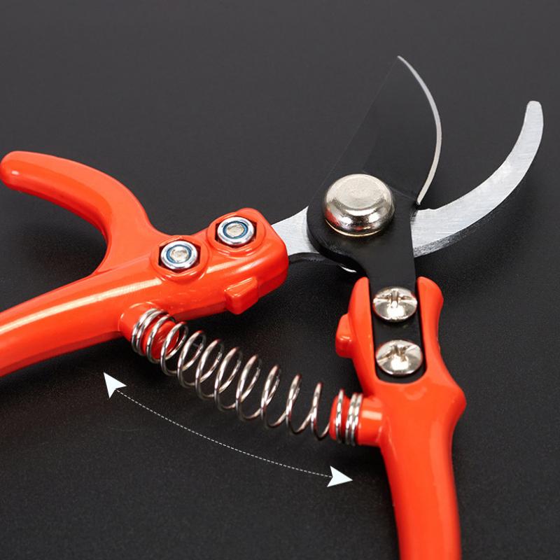Wielofunkcyjne nożyczki ogrodowe ręczne z klamrą bezpieczeństwa, sprężynowe nożyce ogrodnicze ze stali nierdzewnej, obcinacz do gałęzi i roślin