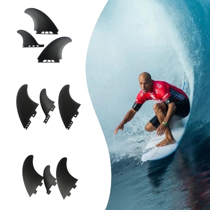 3Pcs Surfs Fin Set High Performances PVC Surfboards Fin Surfboards Thruster Fin Water Sports Accessories