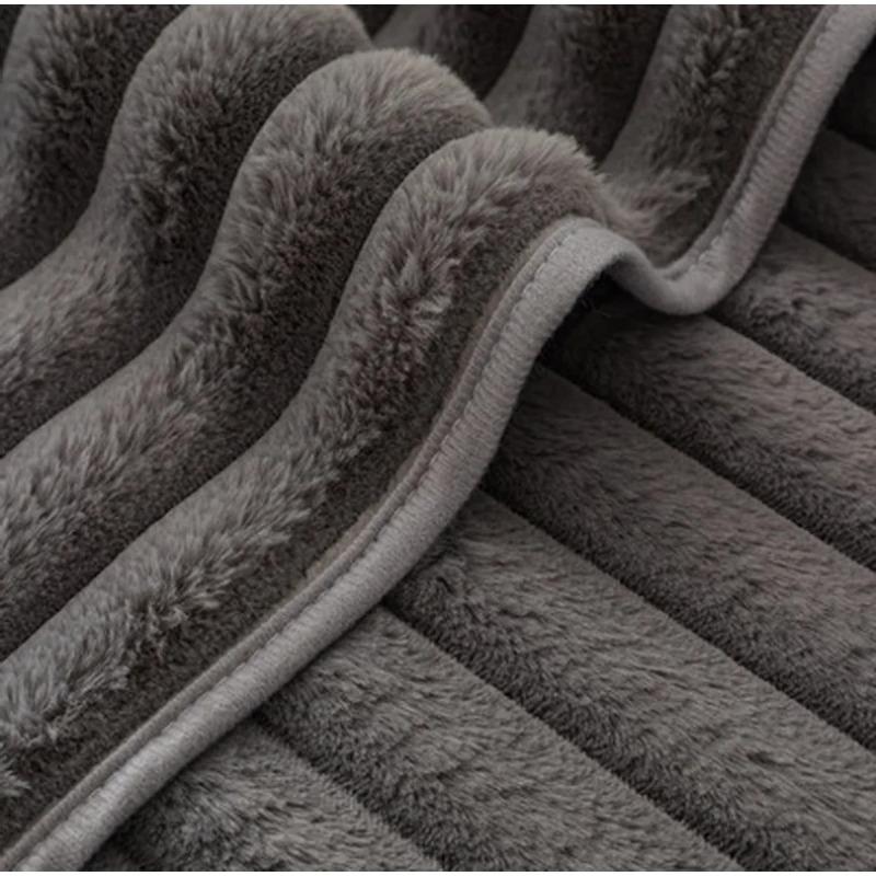 Królik zagęścić pluszowa narzuta na sofę zimowa ciepła narzuta na sofę prosty pasek narzuty na kanapę do salonu solidna antypoślizgowa Sofa ręcznik