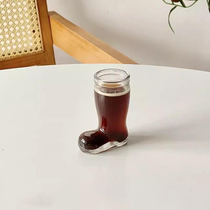 50ml Transparent Boots Glass Coffee Beer Wine Breakfast Crystal Cup Summer Dessert Juice Water Cups Champagne Cocktail Mug 50ml