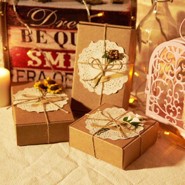 Handmade Multi-Color 3-Flower Gift Box - DIY Paper Flower Home Ornaments