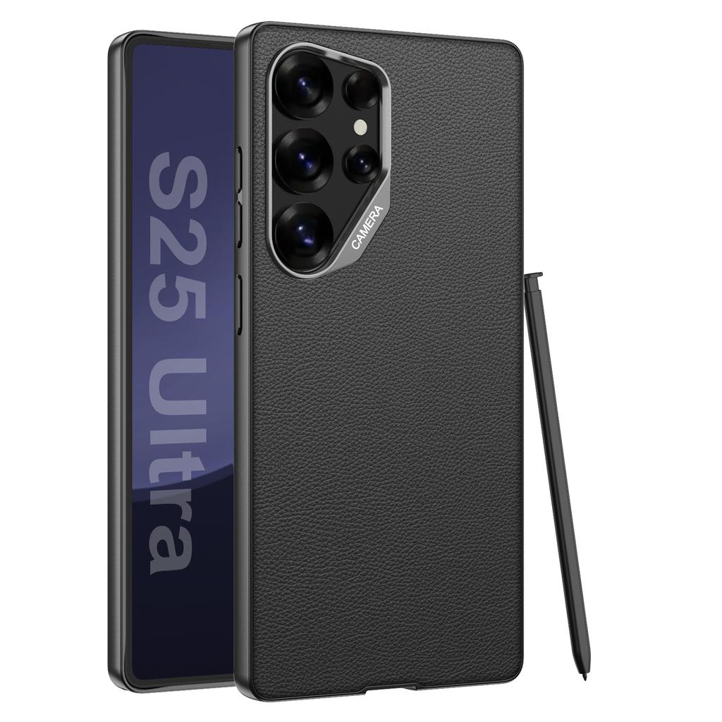 Suitable for Samsung S25Ultra Mobile Phone Case Carbon Fiber Leather Mobile Phone Case S25u Matte Advanced Sense Protection Case